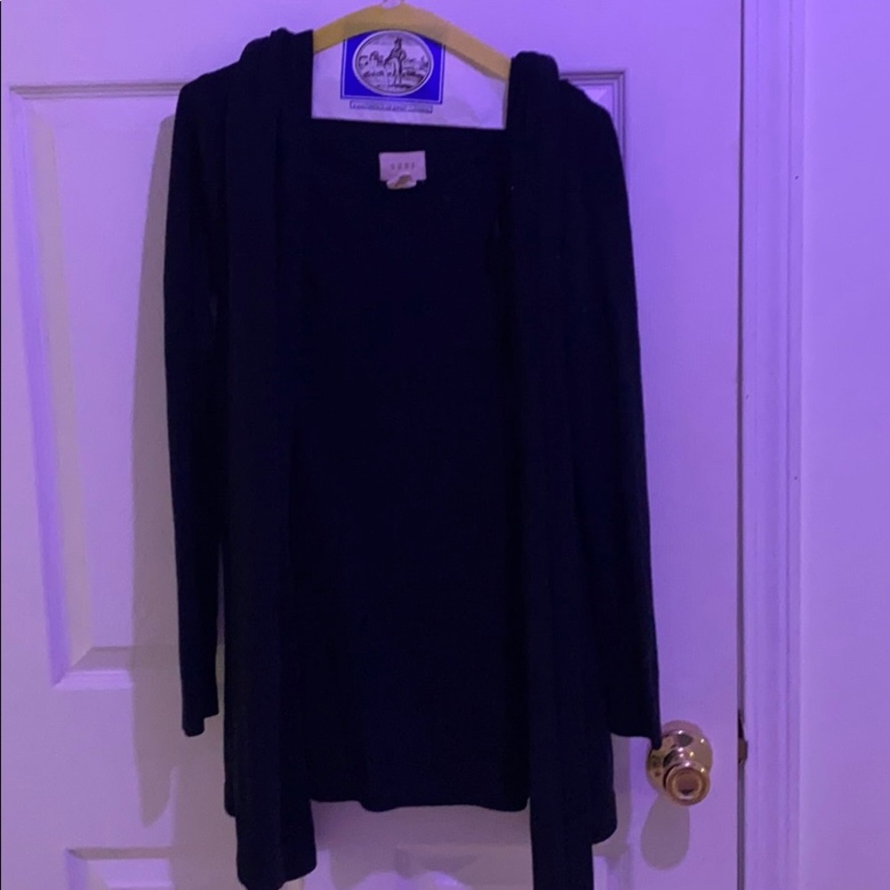 Womens black cape style cardigan